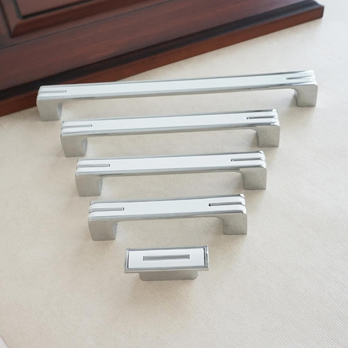 Generic 1.26/3.78/5.04/6.30/8.82 Closet 160mm) Southst Handles for Furniture White Chrome Kit Bedside Table Dresser