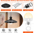 Puanticn Dimmable 25x6cm 1 Rechargeable Battery Operated Hanging Light, Pendant Light with Remote, Detachable Black