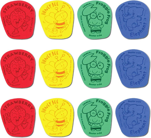 Small Kiddy Dry Erase Whiteboard Eraser, Pack of 12