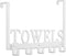 Kuhome Towel Hooks, Over The Door Hooks Hangers, Wall Mount Towel Rack for Bathroom, Metal Organizer