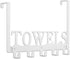 Kuhome Towel Hooks, Over The Door Hooks Hangers, Wall Mount Towel Rack for Bathroom, Metal Organizer