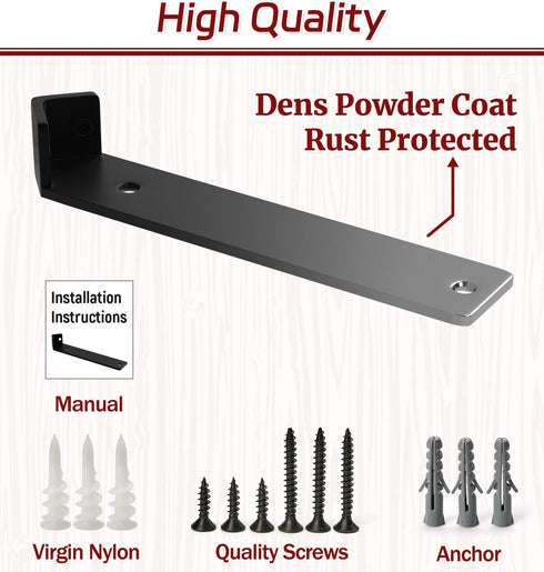 ISOKER 7 inch 3-Pack 1/5 Corner Shelf Bracket, Thick Carbon Steel Hidden Shelf Brackets, Rustic Industrial Brackets
