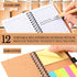 Jetec 12 Sets Team Appreciation Gifts, Inspirational Team Spiral Notebooks with Notes and Ballpoint Pens for Staff