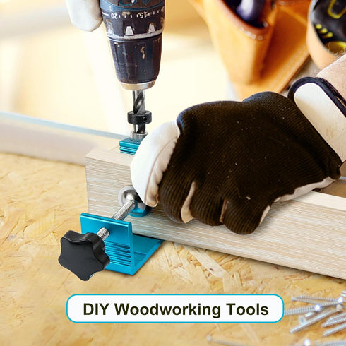 Pocket Hole Jig Kit with Drill Guide, 15 Degree Woodworking Joint Tool for Adjustable DIY Carpentry Locator