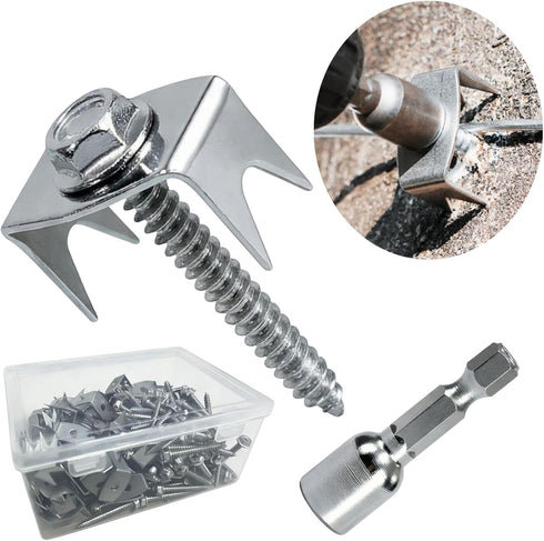 COZYMO 200 Pcs Fence Staples for Wire Fencing, 1.6 Inch Galvanized Steel Fasteners