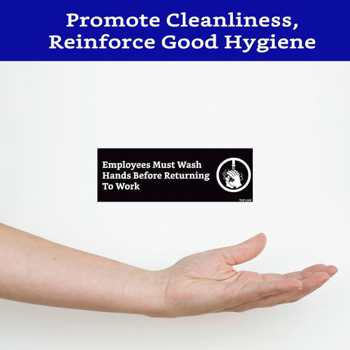 Wash Rinse Sanitize Sink Labels - 12 Labels (2 Sets, 7.3x2.5 in) - Ideal for Restaurants and Commercial Kitchens