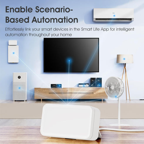 YIFAN Tuya Zigbee Hub Gateway, Smart Home Bridge with Type-C Port, Compatible with Alexa/Google Assistant, 2.4 GHz,