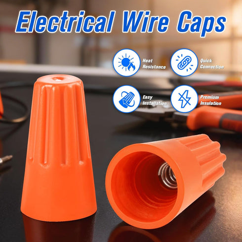350 Pcs Electrical Wire Connectors Kit, Wire Connector Nuts Assorted, Small Wire Assortment Nuts Kit, Wire Caps