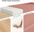 KJEKT 2.4x20x12 50D Window Seat Cushion Teddy Fabric Density White Foam Padding Non-Slip & Durable.Easy Clean