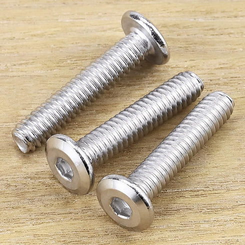 M6-1.0 x 30mm Hex Socket Head Cap Screws - 304 Stainless Steel 18-8, 25 PCS for DIY Projects
