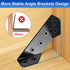 25PCS 150 MAPVOLUT Corner Brackets for Wood with Screws, Premium Black Metal Furniture Corner Connector Shelf Brackets