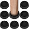 2 x 2 Rubber Caster Cups - Round Non Slip Furniture Pads, Anti-Slip Gripper Floor Protector for Bed Couch (8 Pack)