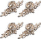ROSDMDE Rose Cabinet Knobs with Backplate 4pcs Vintage Zinc Alloy Flower Drawer Pull