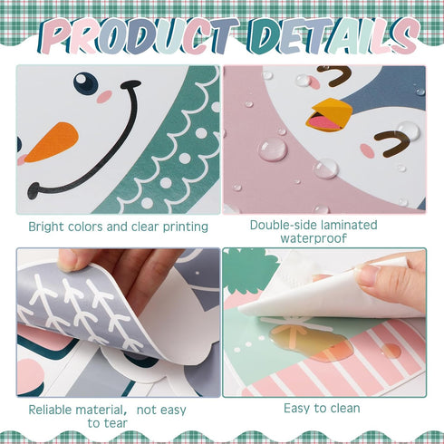 Pasimy Winter Bulletin Board Decorations, Hello Winter Cutouts Set for Christmas Holiday Party Decor