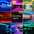 30 5050 12V GUPUP LED Strip Lights ft, LED Lights for Bedroom RGB Color Changing Rope Lighting with Remote Tape