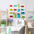 Roowest 60 Pcs Pegboard Cups, Pegboard Bins Set, Wall Organizer with Hooks and Loops, Assortment for Office Storage