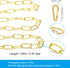6 PATIKIL Feet Gold Finish Lighting Hanging Chain, Metal Looping Chain for Hanging Plant Pendant Chandelier Light