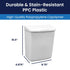250-201W Hospeco Feminine Hygiene Receptacle White ABS Plastic