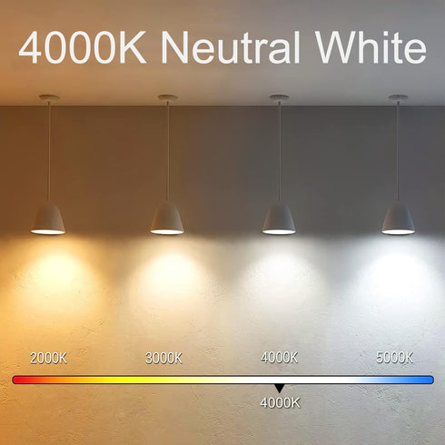 5 Inch T10 Tubular LED Light Bulbs, 4000K Daylight, Dimmable, 4W Equal to 40 Watt, 400LM, 6 Pack