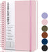 Lined Spiral Journal Notebook - A5 Hardcover Leather, 5.7''×8.2'', 100GSM Thick Paper, Spiral Bound for Women & Men