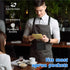 Qindaiwen 5x9" Server Book for Waitress, PU Leather Waiter Books, Restaurant Guest Check Organizer and Zipper High