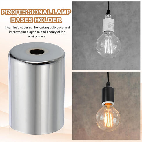E27 3 (1.6" ODx2.2 PATIKIL Lamp Socket Cup, Pcs Lamp Bases Holder Covers Sleeves Decorative Lighting Accessories