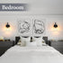 1-Light Kitchen(E26 Black Wall Light,Bathroom Wall Sconce Modern Sconce Light Indoor with Textured Glass