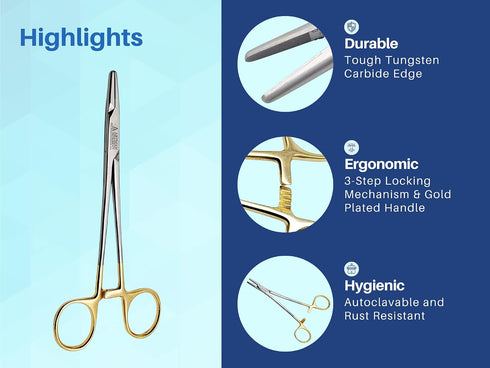 6"| Professional Mayo Hegar Needle Holder Dental Medical Ortho Surgical Needle Holder Locking |Surgical Needle Driver