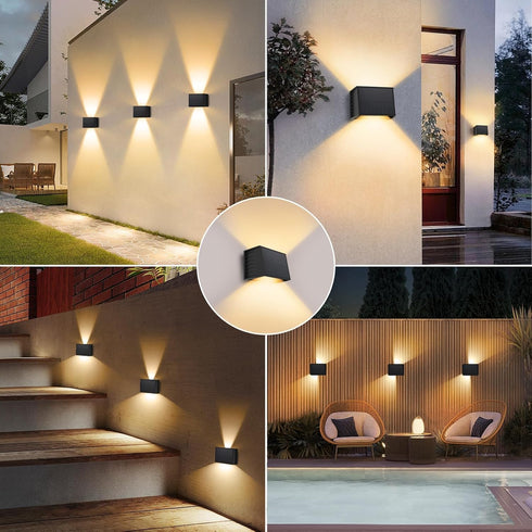 IP65 3000K CORESLUX Solar Outdoor Wall Lights, Up and Down Waterproof Wall Lighting, Outdoor Solar Lights