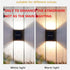 cakuuma 2 IP65 LED Solar Wall Light UP and Down Illuminate Outdoor Sunlight Sensor Lamp Waterproof Modern Nordic Style