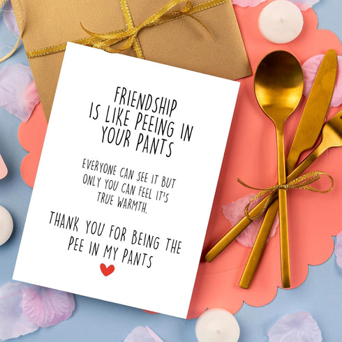 Bhiosng Funny Best Friend Birthday Card, Friendship Day Card for Men Women, Cute Bestie Best Friends Valentine's Day