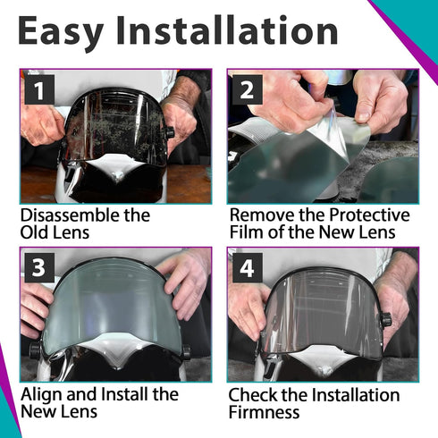 Joworthy 10 Set LYG-Q800D (5PCS 5PCS PCS Large Viewing Screen Replacement Lens for Welding Helmet, Sturdy and Durable