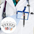 GAQWOK 6PCS Retractable Pen Holders - Clip on Pens for Badge Reel, Perfect Pen Holder for Lanyard, Nurses, and X-ray