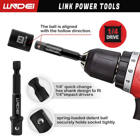 48 1/4 Inch Set, (4-14mm) 6-Point,with 72 Set, 3 Inch LLNDEI Piece Mini Socket Ratchet Wrench Metric Shallow Socket