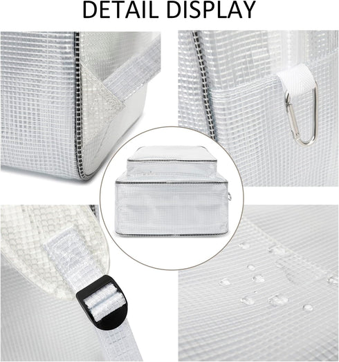 Generic Backpack,17 Inch Anti-static Clear PVC Cleanroom Engineer Tool Bag Full Cover PVC for Put Computer Tool Working