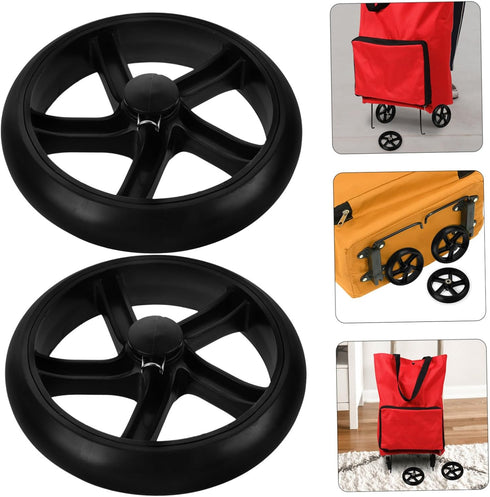 2pcs Unomor Heavy Duty Laundry Cart Wheels Rolling Shopping Cart Wheel Replacement