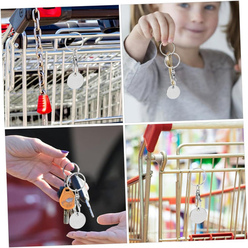 1piece COHEALI Shopping Cart Keychain Token Key for Grocery Trolleys Convenient Quarter Holder for Easy Access Unisex