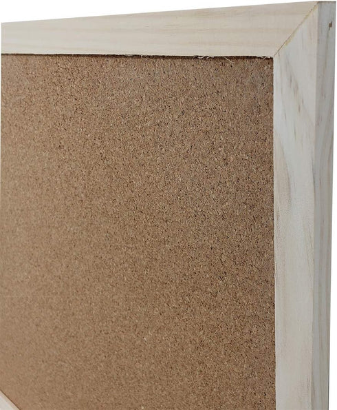 Mini Cork Bulletin Board, Wood Framed 12 x 8 Inch for Home, Office or Dorm