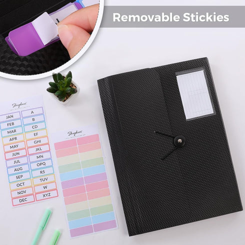 SKYDUE Expanding File Folder - Accordion Organizer with 13 Pockets for A4/Letter Sized Paper