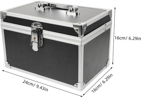 24x16x16cm FOMIYES Portable Tool Box Organizer with Waterproof Lining, Compact Black Storage Case for Foot Therapy