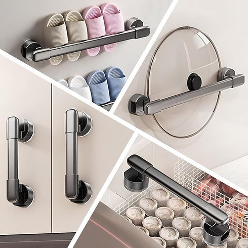 Generic Bar(2.32ft) Removable Suction Cup Grab Bar for Shower - Strong Hold Bathroom Grab Bar - for Showers, Windows