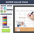 Dry Erase Calendar for Wall, 17"x13" Cork Board Combo with Magnetic White Board