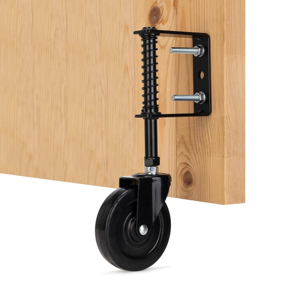4" Heavy Duty Spring Loaded Gate Caster, Drag Gate Wheels with 360° Swivel for Wooden and Metal Gates