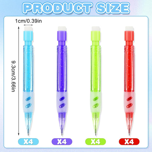Mini Mechanical Pencils for Kids,16pcs Automatic Pencils Mini Pencil Stationery Supplies for Writing Drawing Mechanical Pencils Students Kids Boys Girls Classroom Prizes Home Office School by Mabor