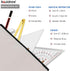 Set 6 Set 8" Liquidraw Marine Navigation of | Universal Nautical Protractor Squares with Solid Brass Divider, Pencil