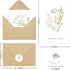 Rtisaeu 96 Pack 4 6 Inch Floral Thank You Cards with Envelopes, Wildflower Thank You Notes with Kraft Envelopes