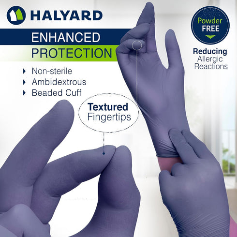 3.5 HALYARD SKYBREEZE Nitrile Exam Gloves, Powder-Free, mil