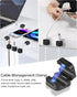 ZIWOGOK 10 Pack Desk Cable Strong Adhesive Management ClipsOrganize Phone Charging Magnetic Cable Wire Holder, Easy