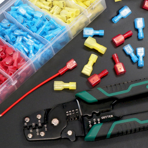 Twidec 210PCS Nylon Spade Connectors Kit - 22-10 Gauge Male and Female Wire Spade Terminal Quick Disconnect Fully