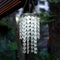 LEWIS&WAYNE Hanging Solar Crystal Chandelier Outdoor, 21 Modern Solar Transparent Acrylic Beaded Lantern